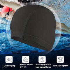 Firesara Fabric Swim Cap High Elasticity One Size Wig Cap For Men