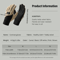 Winter Cycling Gloves Thickened Plus Velvet Men Women Windproof Touch Screen