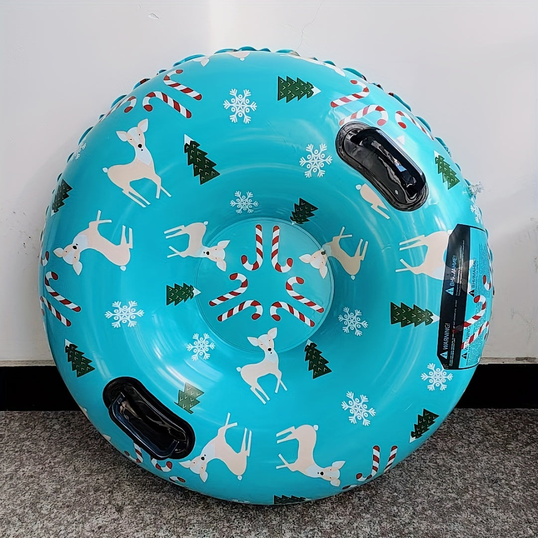 1pc Inflatable Christmas Snow Skiing Circle Sled PVC Outdoor Snow Skiing Circle