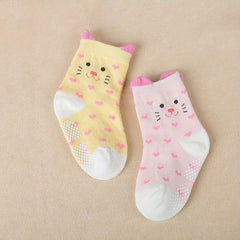 2 Pairs Children's Cartoon Animal Ear Ankle Socks