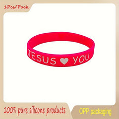 Colorful Pattern Faith Silicone Bracelet Wrist Band