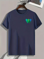 Colorful 'w' Chest Print Men's Graphic T shirt