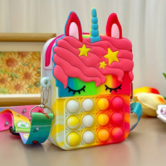 Unicorn Messenger Bag Coin Purse Pop Fidget Toy
