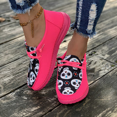 Halloween Skeleton Pattern Sport Shoes Lightweight Flat Shoes