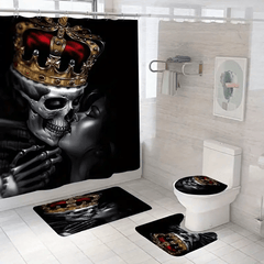 Skull Beauty Pattern Shower Curtain Halloween Decor