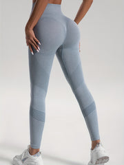 Stretchy Knit High-Waisted Leggings for Yoga and Running