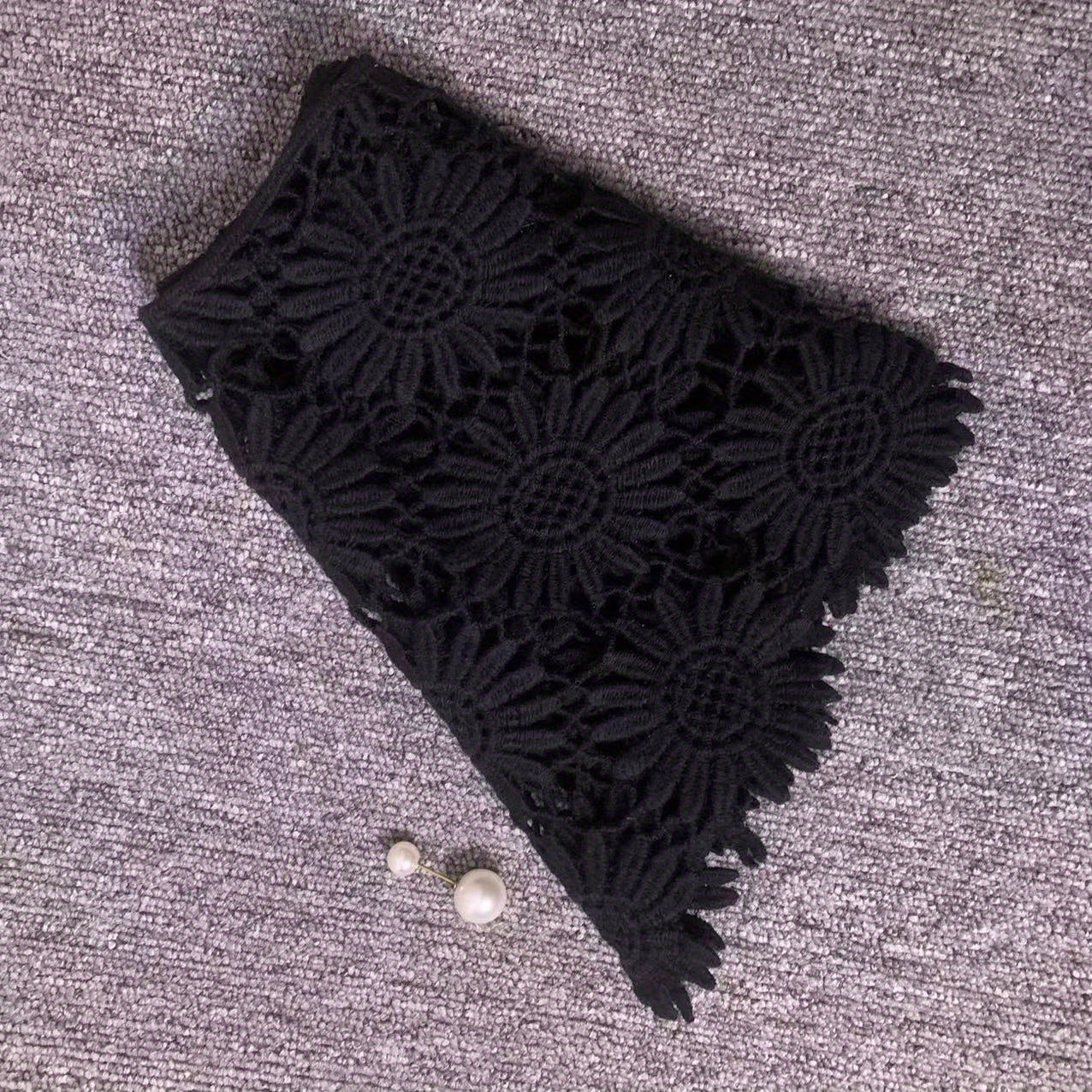 Sunflower Hollow Out Shawl Vintage Cape for Party Prom Wedding