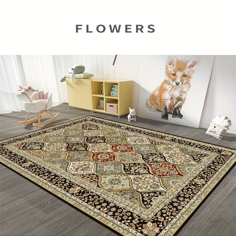 Boho Anti Fatigue Kitchen Rugs Vintage Absorbent Non Slip Soft Floor Mat