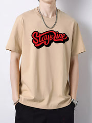Men's Slim Fit Print Top Short Sleeve T-shirt