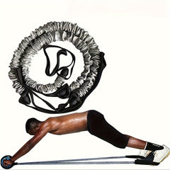 Abdominal Exercise Roller Resistance Bands Fitness Pull Rope