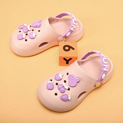 Cartoon Clog with Charms Slip-On Sandal for Kids