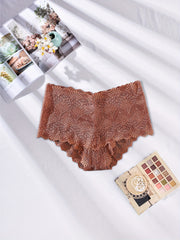 2 Pack Women's Plus Floral Lace Seamless Underwear Set