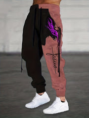 Men's Two Drawstring Pocket Sweatpants Loose Comfy Jogger Pants
