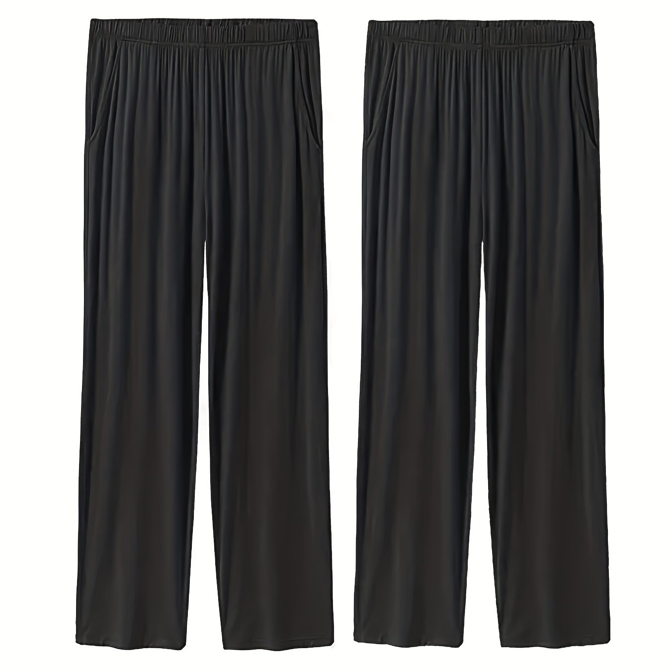 Wide Leg Casual Sports Pants With Pocket Comfortable Stretchy Casual Running Pan