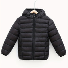 Boys Winter Hooded Coat Down Light Warm Jacket