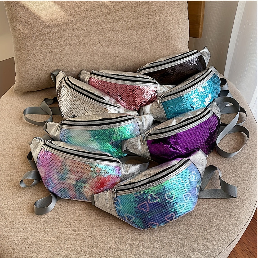 Sequins Waist Bag for Women Outdoor Travel & Commuting