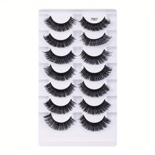 7 Pairs of Natural Looking False Lashes for Makeup Collection