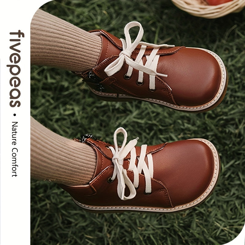 Girls Ankle Lace Up Boots Non Slip Comfortable Indoor Outdoor Travel