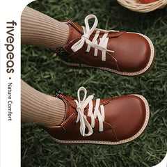 Girls Ankle Lace Up Boots Non Slip Comfortable Indoor Outdoor Travel