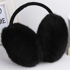 Winter Ear Muffs Faux Fur Ear Warmers Snap Closure Machine Washable Men Women