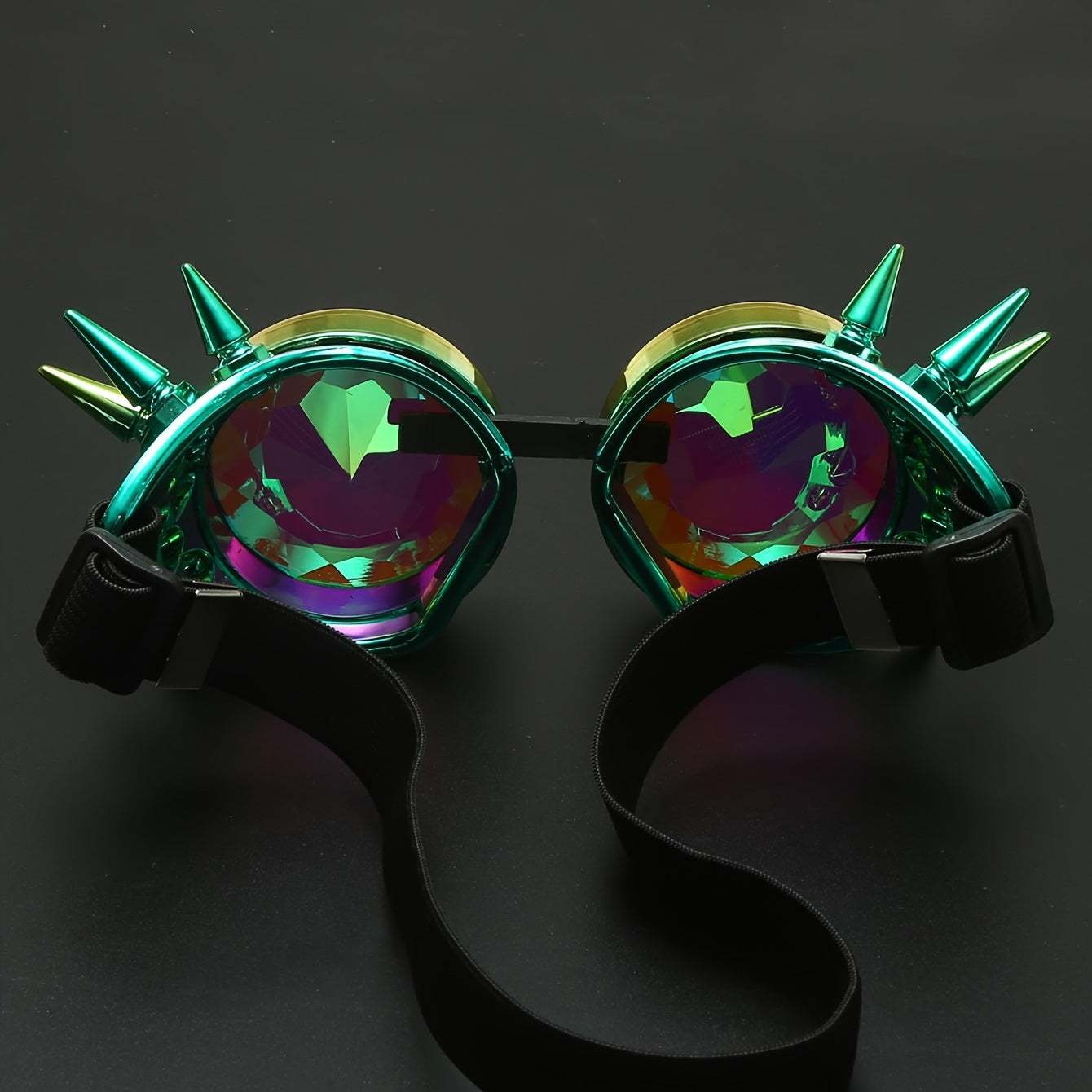Colorful Steampunk Kaleidoscope Goggles Cosplay Glasses