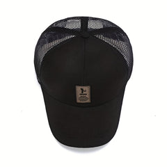 Men's Mesh Baseball Cap Sun Protection Outdoor Fishing Peaked Trucker Hat