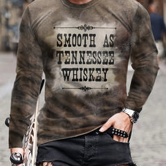 Men's Long Sleeve Vintage Novelty T-shirt for Autumn