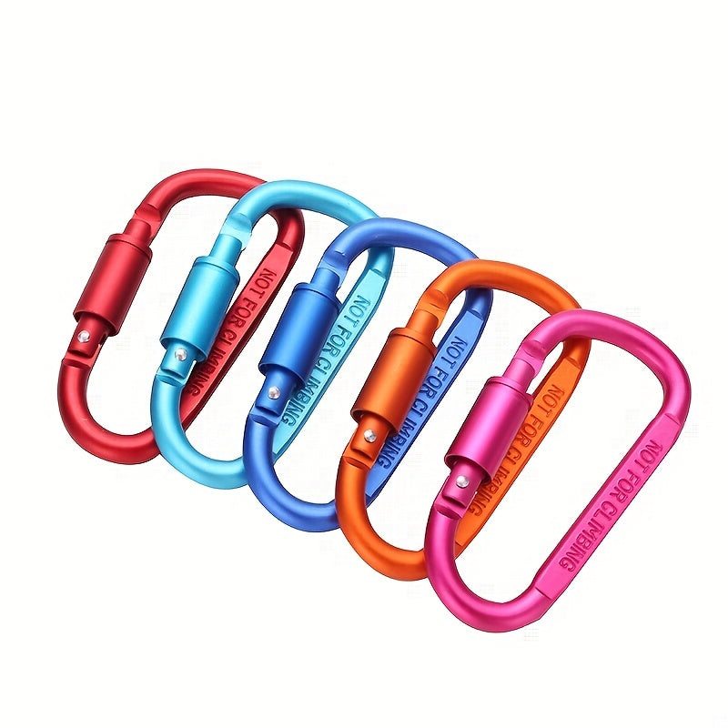 Heavy Duty Screw Locking D-ring for Outdoor Camping, Keychain, Tent, Hammock