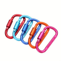 Heavy Duty Screw Locking D-ring for Outdoor Camping, Keychain, Tent, Hammock