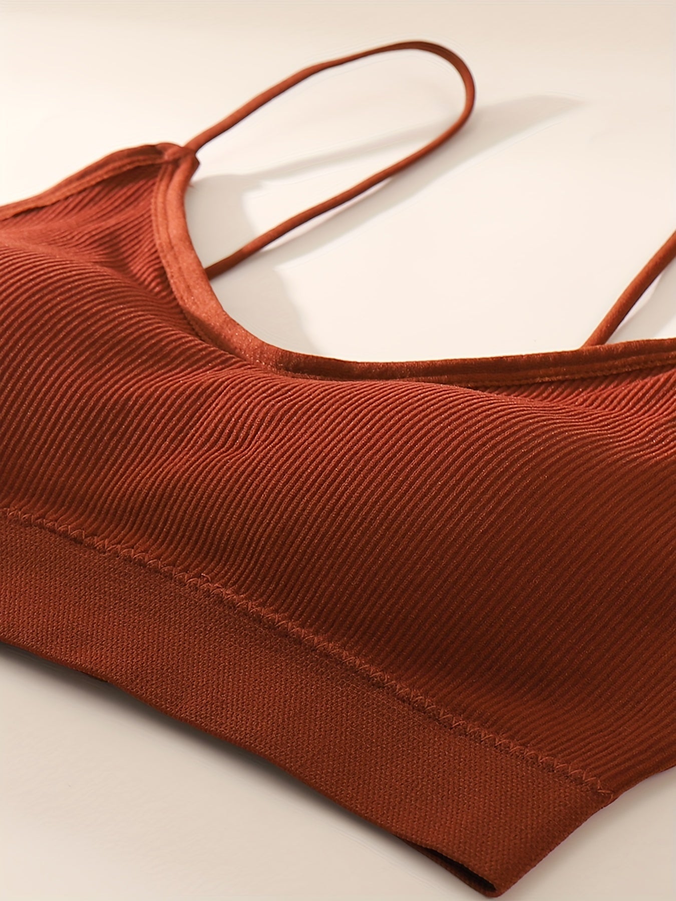 4pcs Ribbed Wireless Bras, Comfy & Breathable Intimates, Lingerie & Underwear
