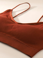 4pcs Ribbed Wireless Bras, Comfy & Breathable Intimates, Lingerie & Underwear