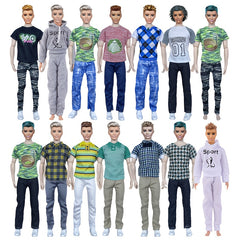 8 Pack Unisex Doll Clothing Set Assorted Outfits for 30-02 cm Action Figures