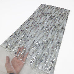 Lace Fabric Tassel Beads Rhinestone Wedding Gown Appliques Sew Patch