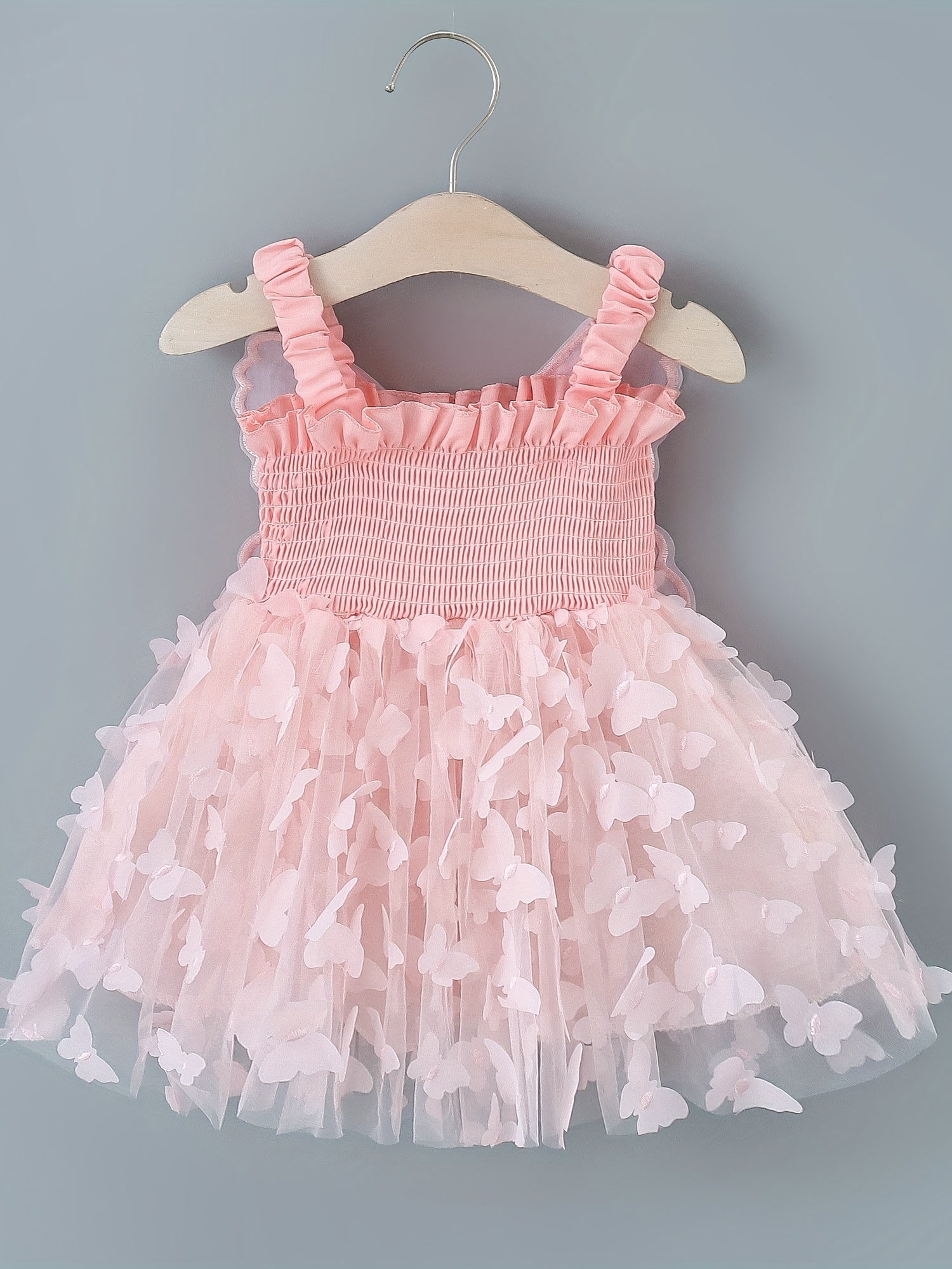 Mesh Princess Dress with Butterfly Wings for Baby Girl Parties