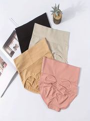 4pcs High Waist Tummy Control Panties Butt Lifting Briefs
