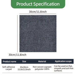 20pcs Modern Style Carpet 30x30cm Self Adhesive Ground Mat Decor