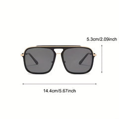 Men's Square Frame Vintage Toad Sunglasses Casual Sun Glasses