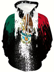 MEXICO Print Hoodies For Men Graphic Hoodie With Kangaroo Pocket