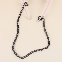 Acrylic Mask Chain Heart Button Glasses Chain