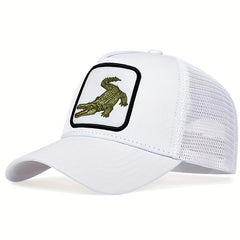 Men's Crocodile Pattern Baseball Cap Breathable Adjustable Hat