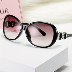 Oval Frame Sunglasses Vintage Cat Eye Glasses UV400