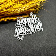 1pc Happy Birthday Cutting Dies DIY Metal Carbon Steel Mold