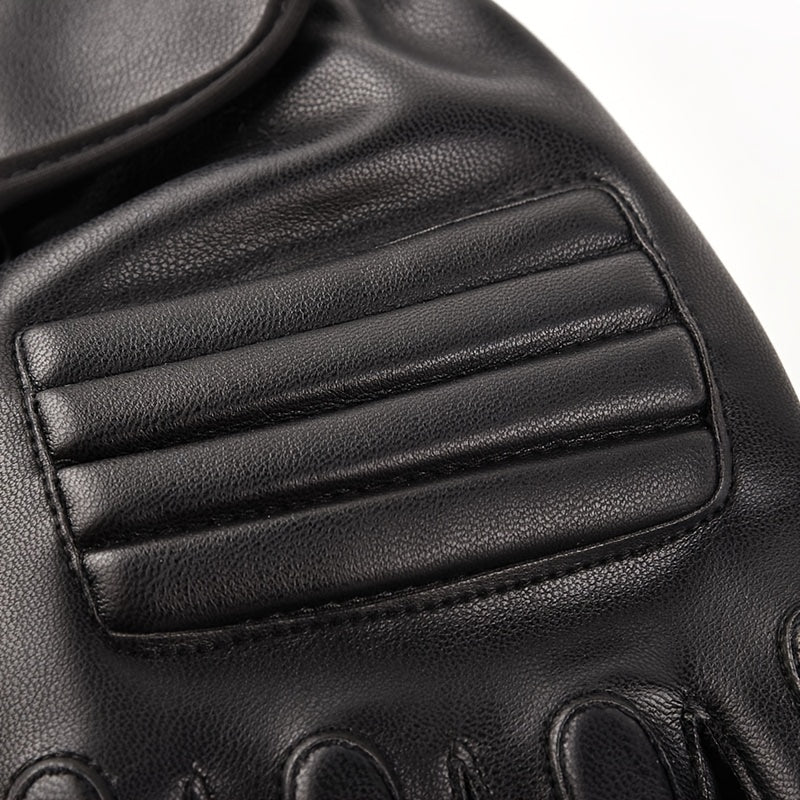 Men's Pu Leather Tactical Gloves Non Slip Half Finger Driving Cycling Gloves