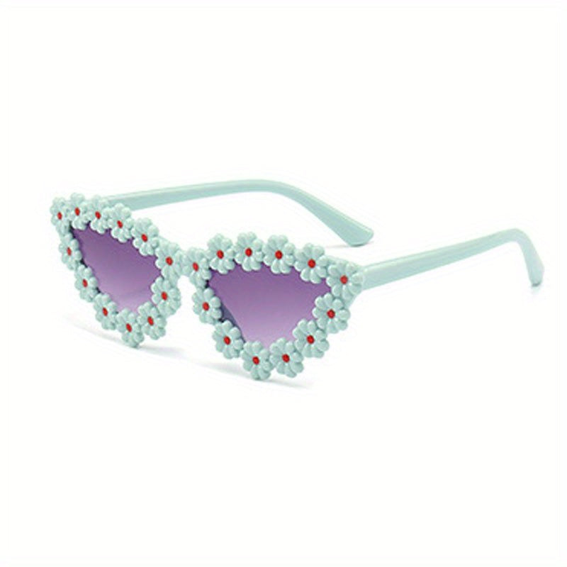 Y2K Flower Frame Sunglasses UV Protection for Girls