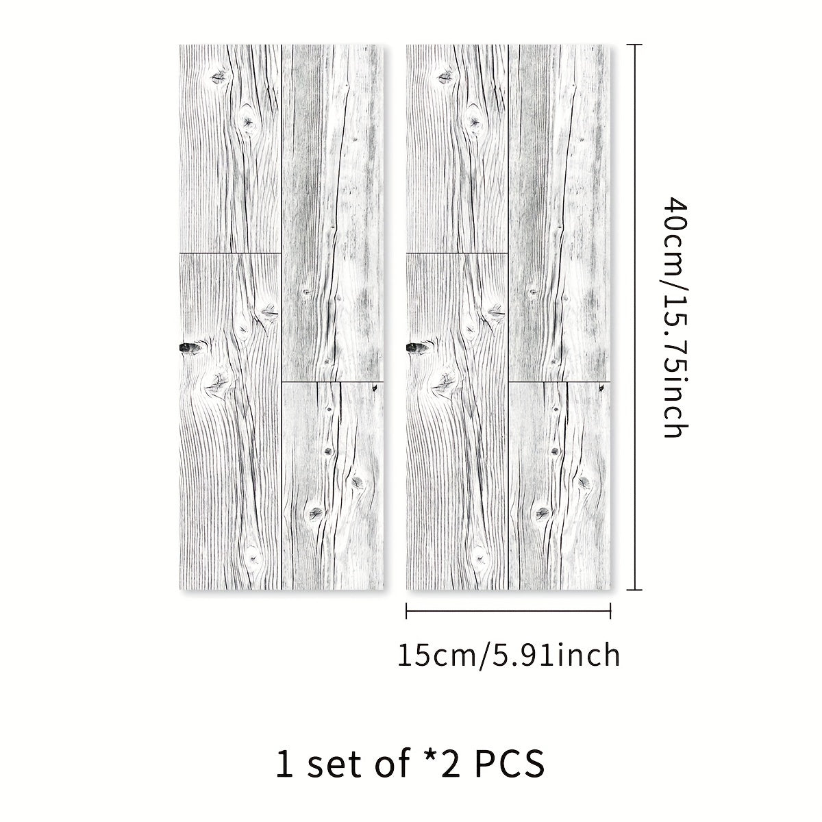 5pcs Wood Pattern Adhesive Floor Tiles PVC Flooring Peel And Stick
