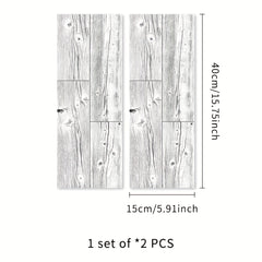 5pcs Wood Pattern Adhesive Floor Tiles PVC Flooring Peel And Stick
