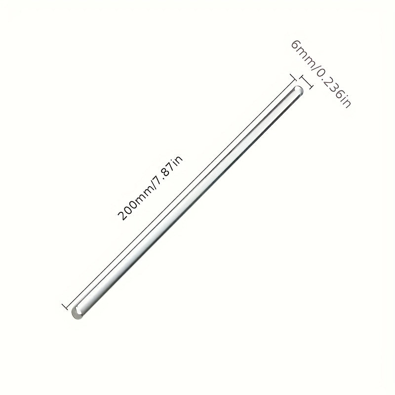 5pcs Glass Rod Stirrers for Mixing Beverages & Chemicals