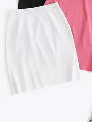 3 Piece Casual Slim Skirts High Waist Bodycon Crop Skirts Women's Clothing