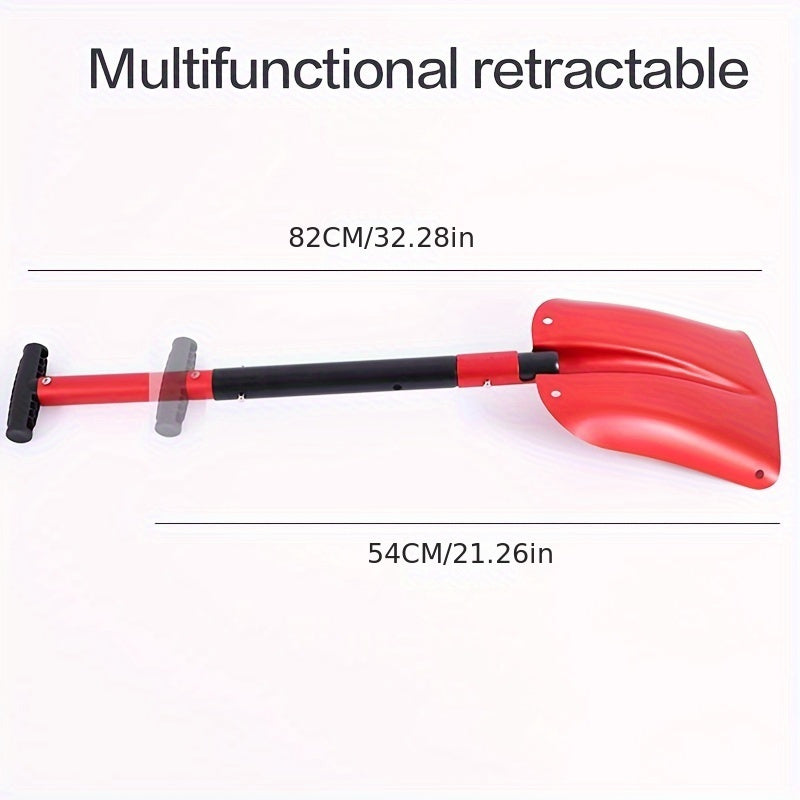 Aluminum Snow Shovel Telescopic Folding Portable Multifunctional