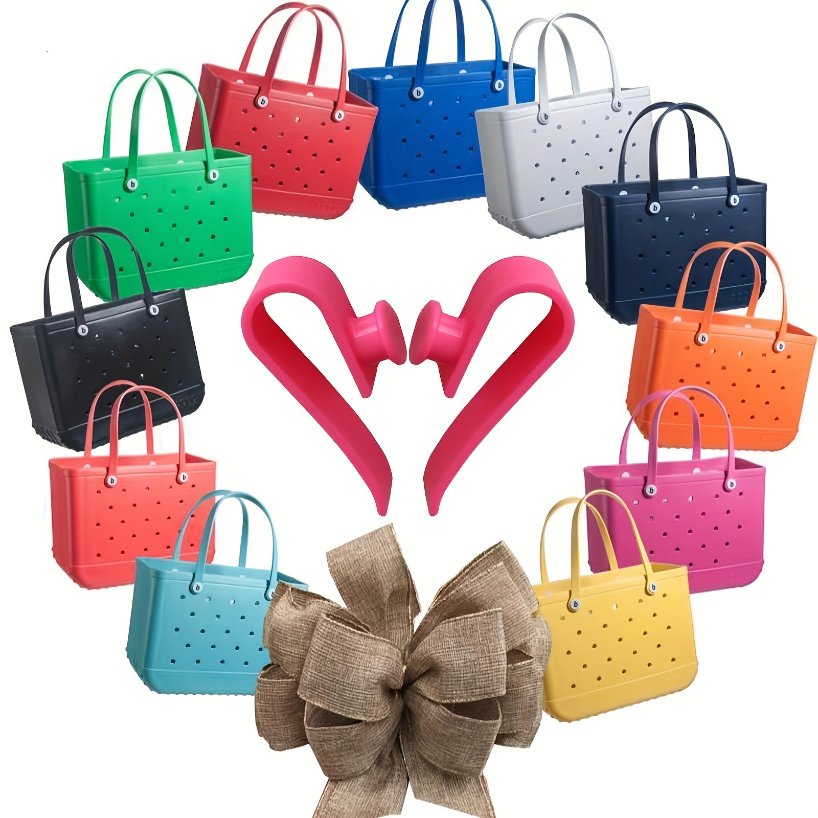 Portable Bogg Bag Hook Beach Bag Accessory Cup Key Holder